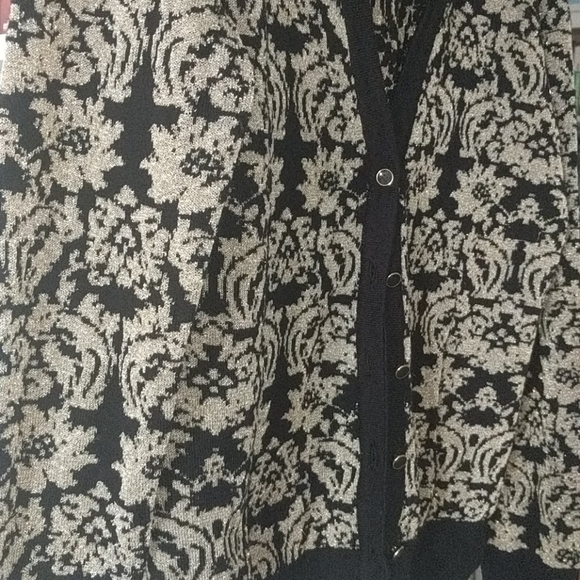 Gold Metallic festive cardigan - Picture 10 of 12